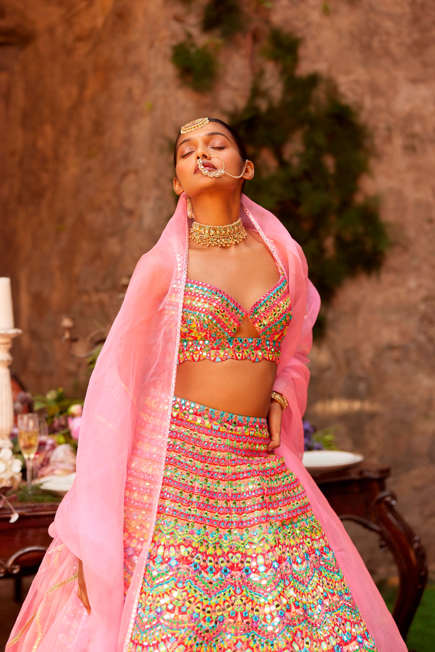 Islamic Bubblegum Pink Lehenga