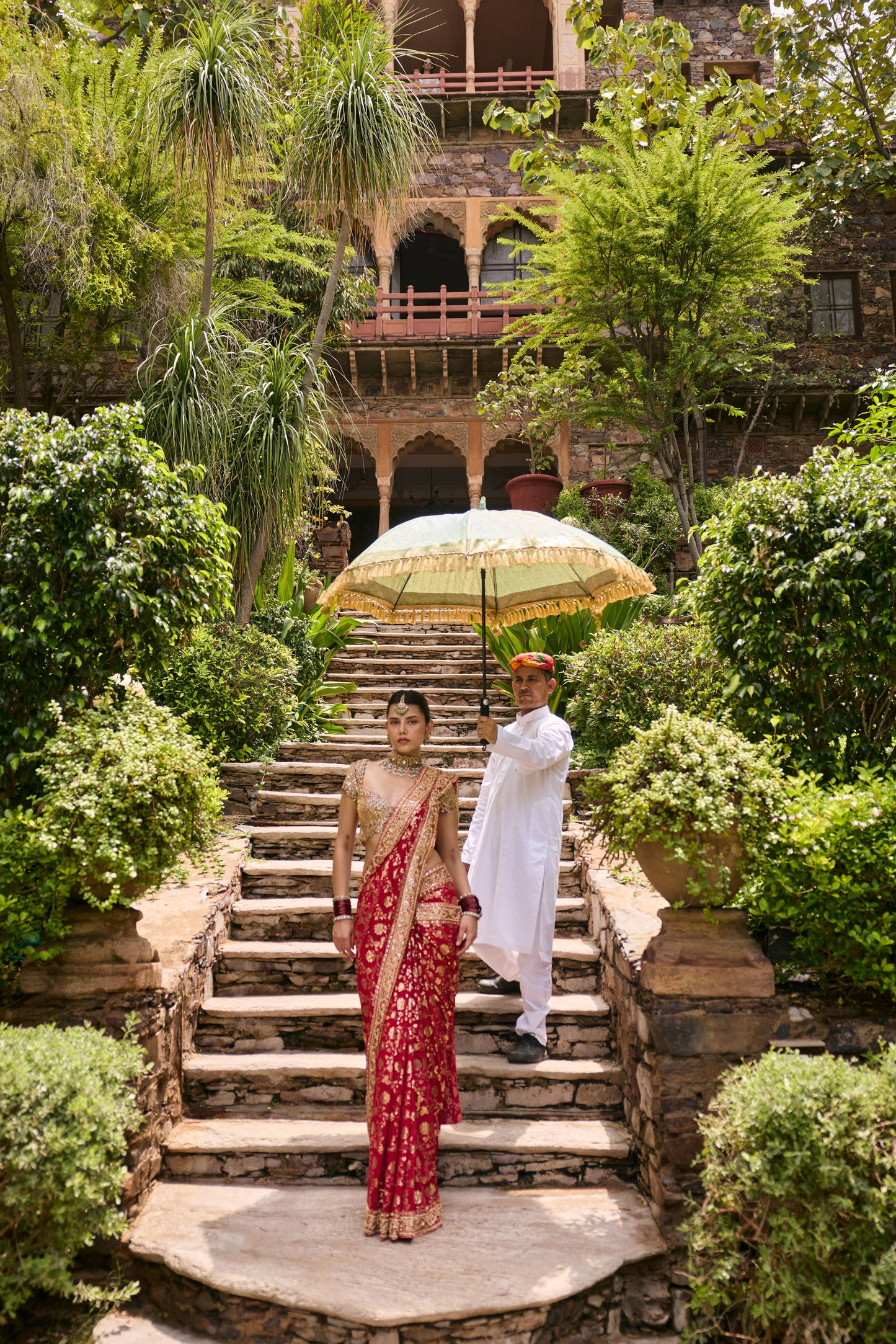 Red Banaras Jaal Saree