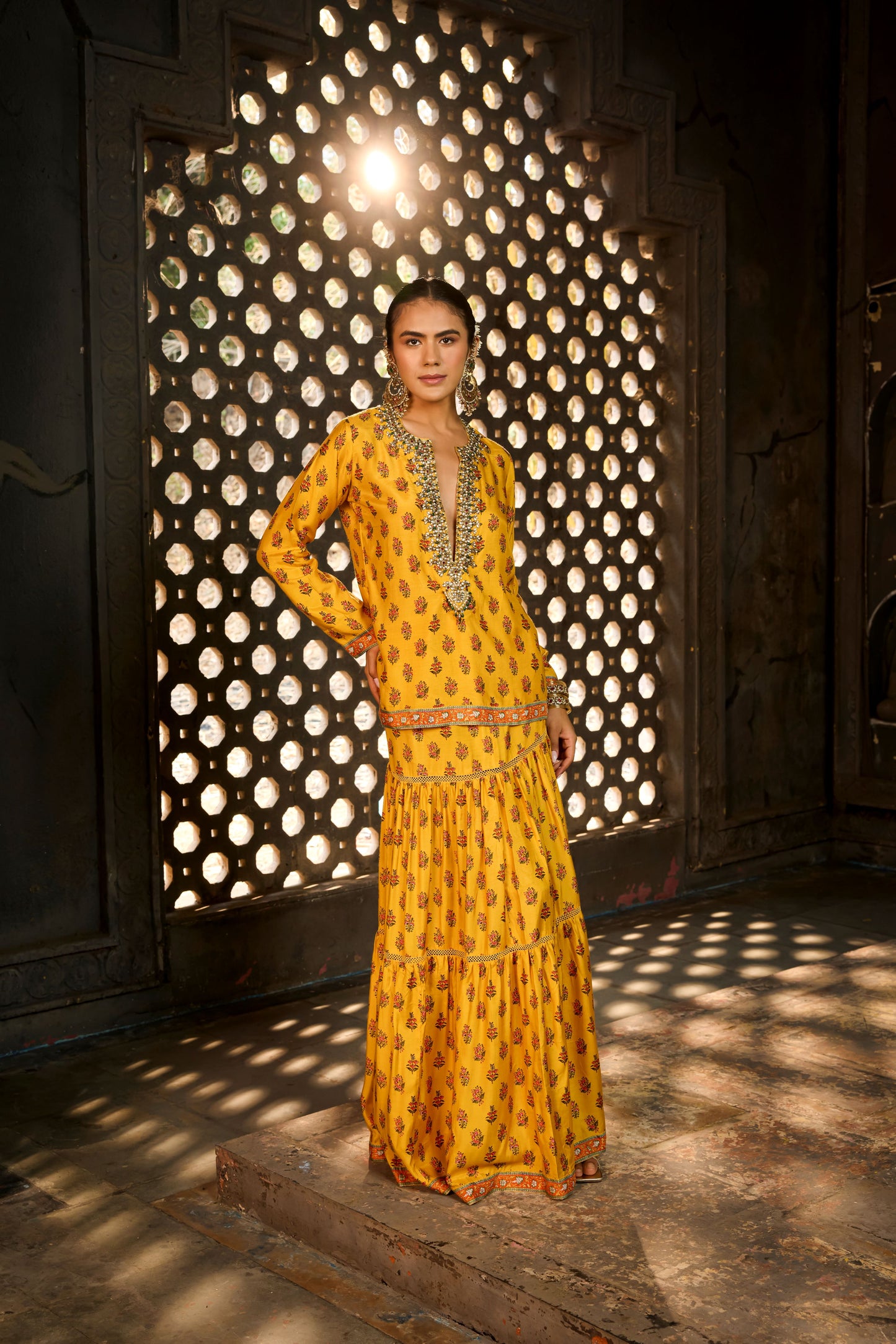 Saffron Butti Sharara/Skirt Set