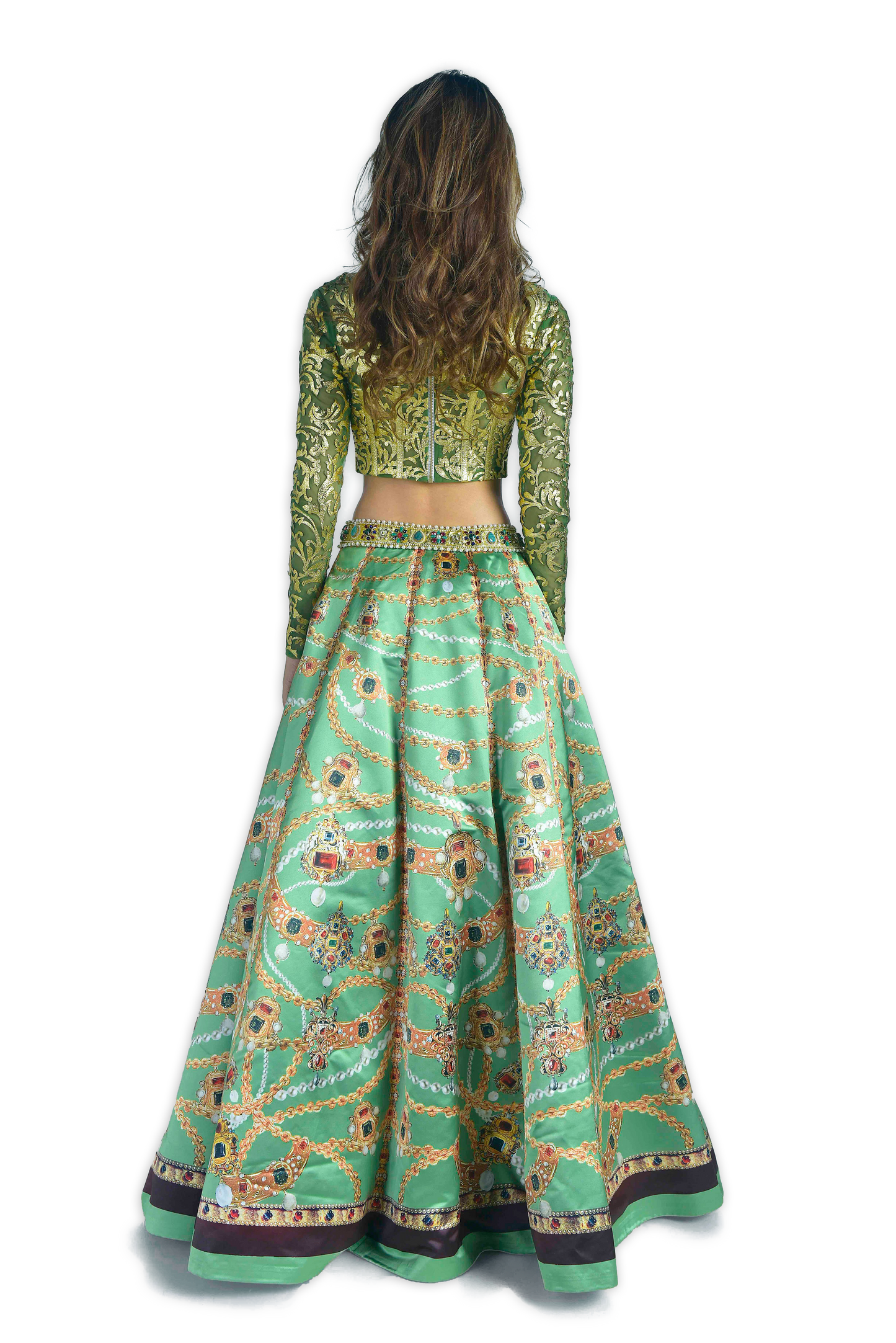 Damascene Jewelled Lehenga