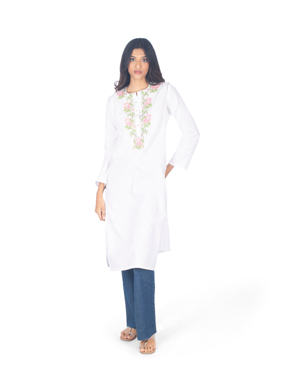 Rosa Cross Stitch Kurta