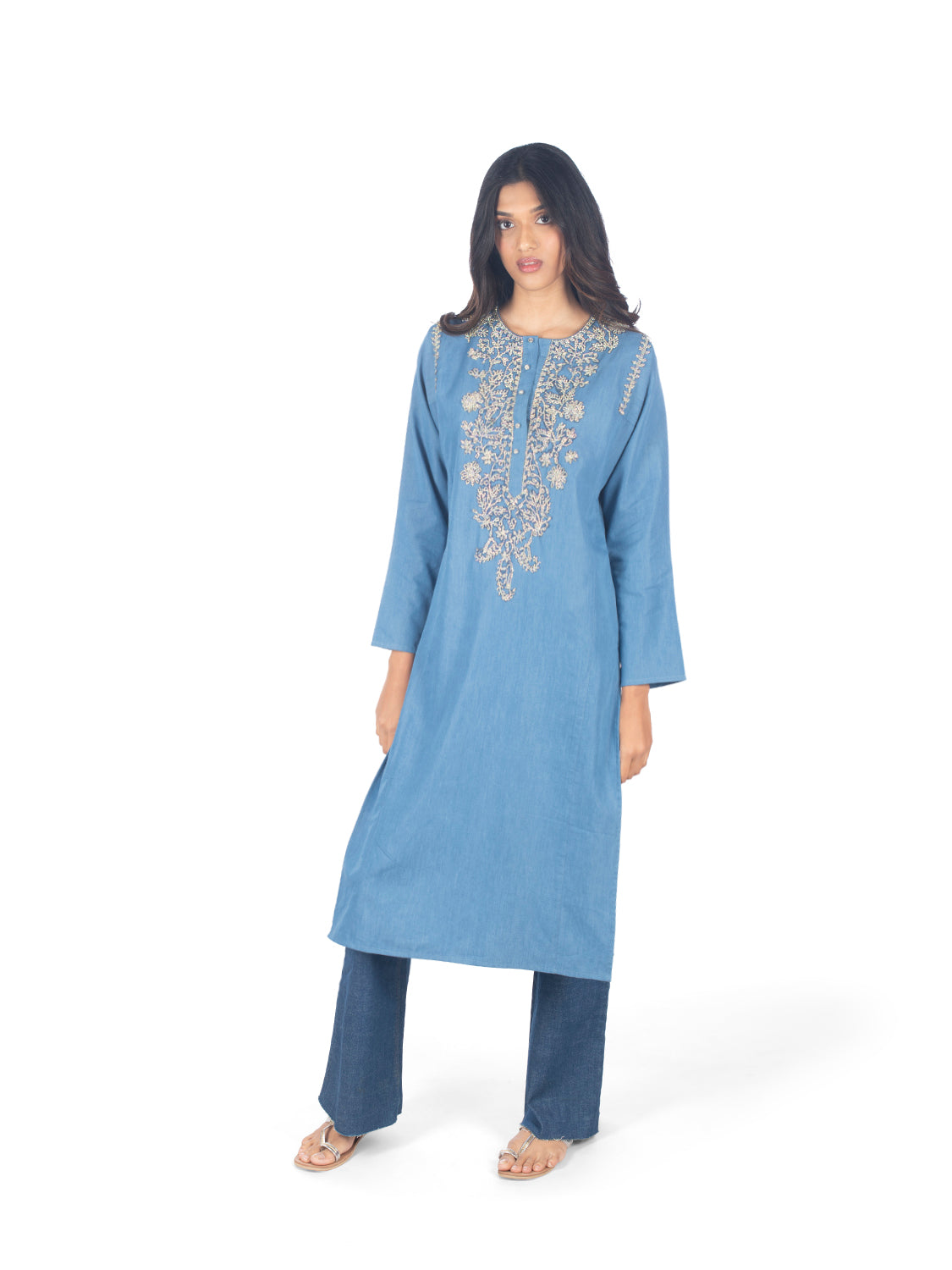 Crystal Denim Kurta