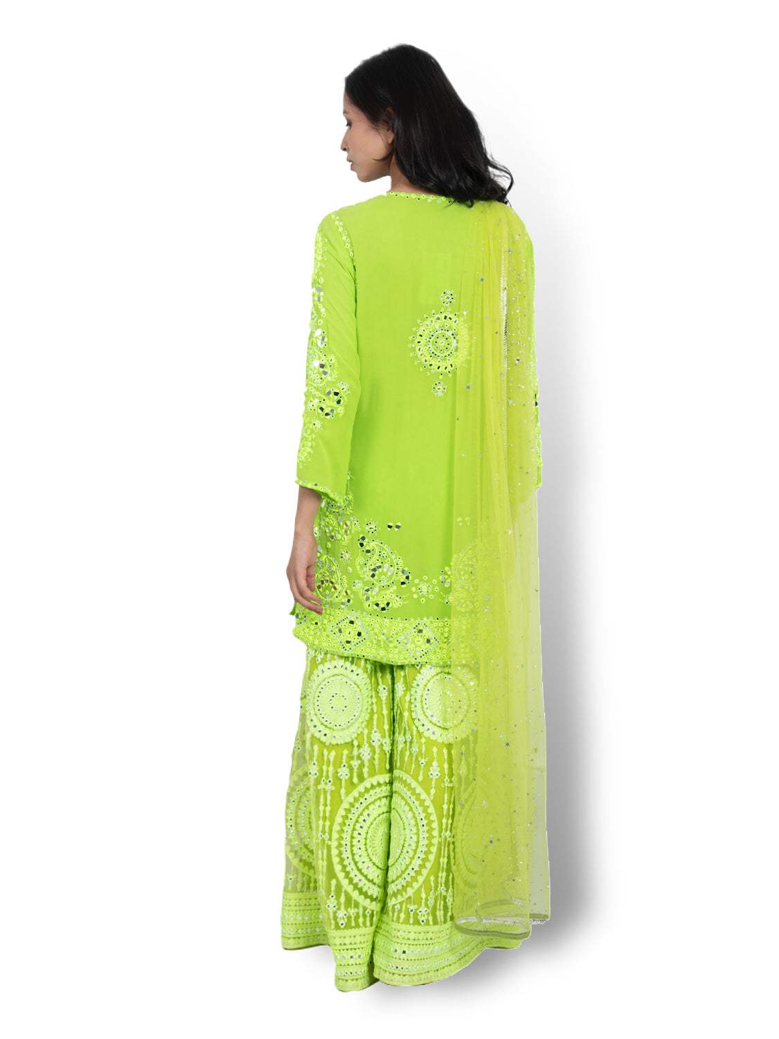 Neon Mirror Work Sharara
