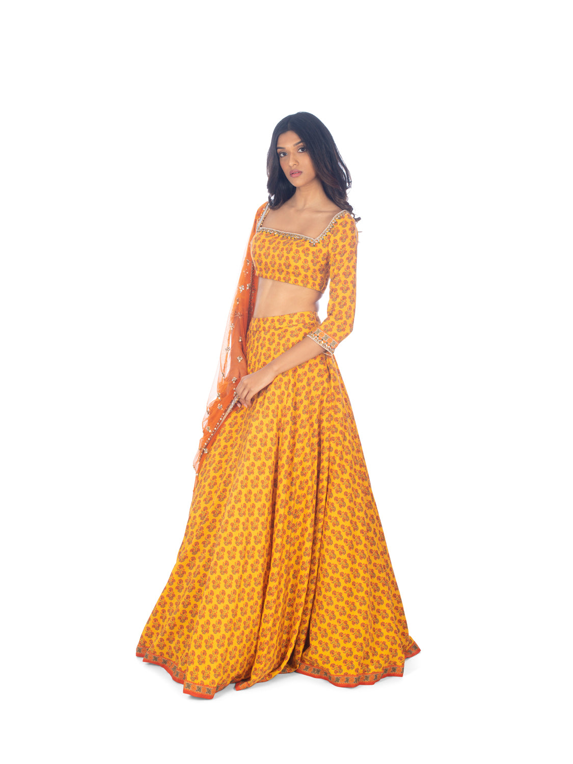 Saffron Lehenga