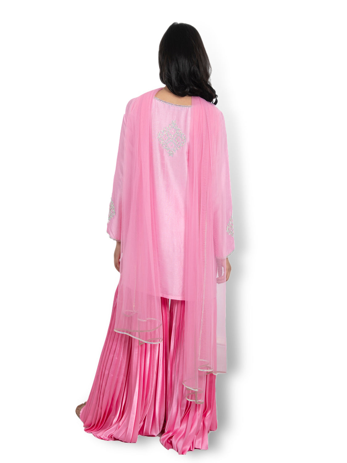 Pink Pleated Sharara