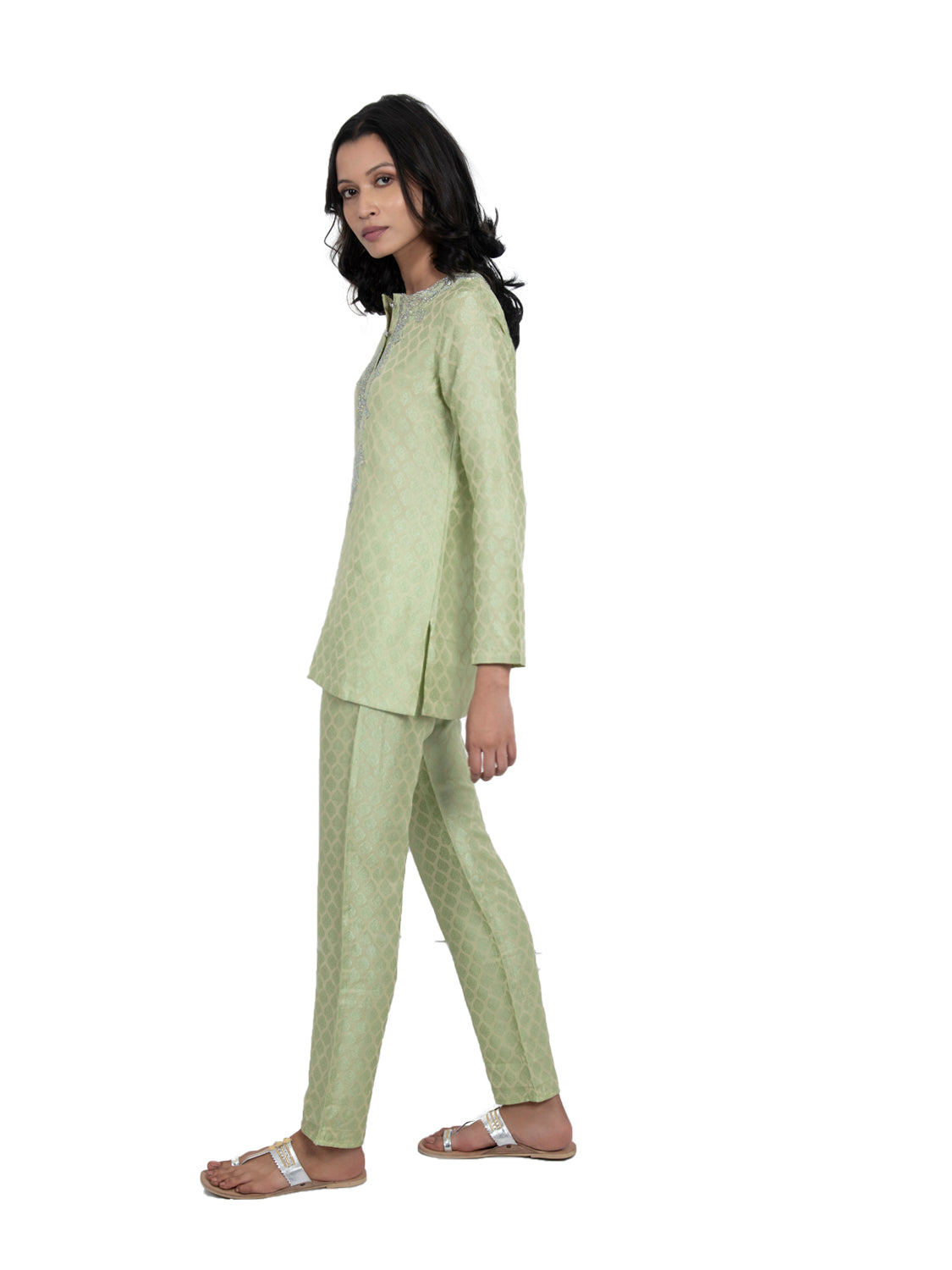 Green Jacquard Set