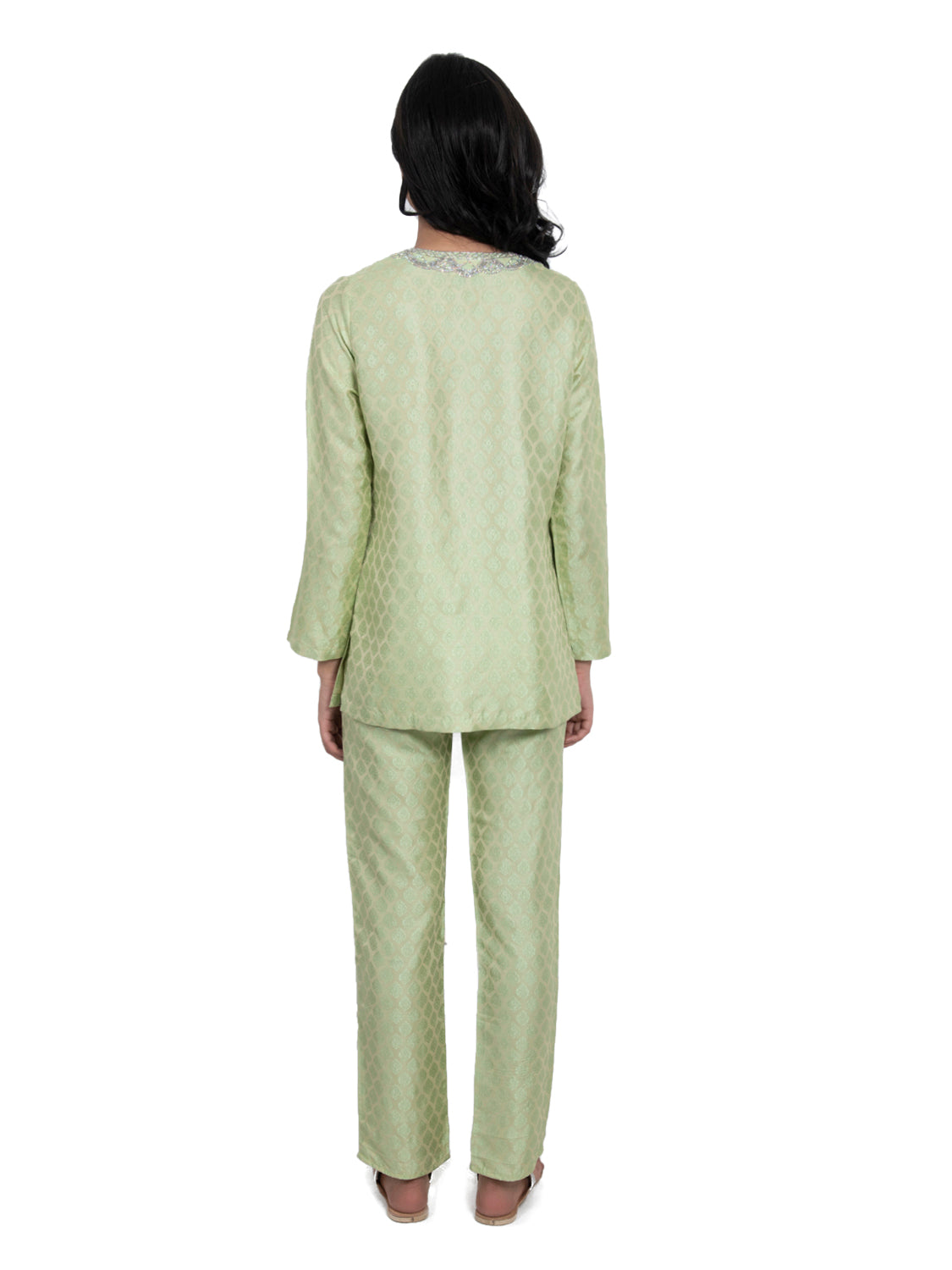 Green Jacquard Set