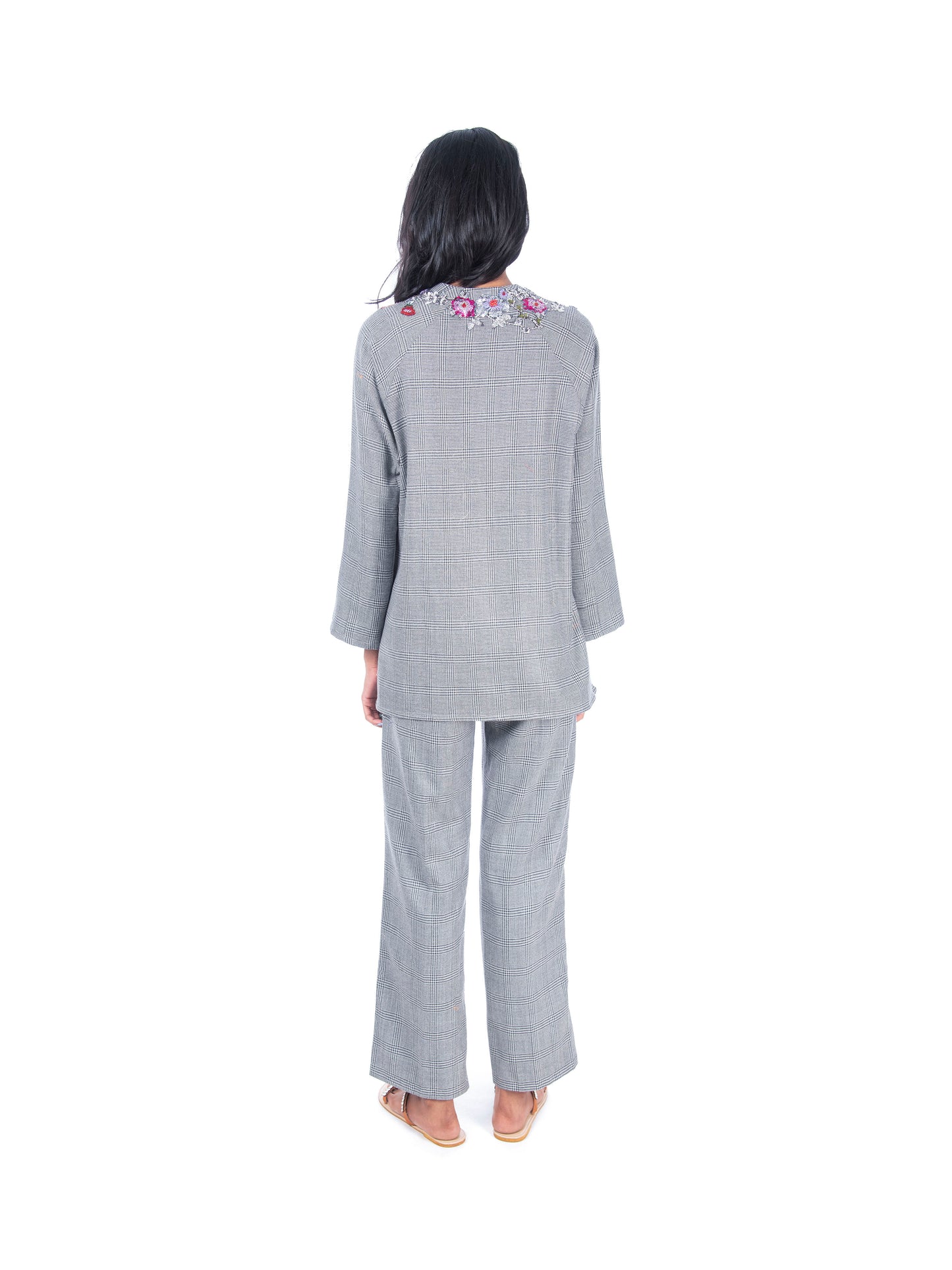 Grey Printed Kurti & Pant Set