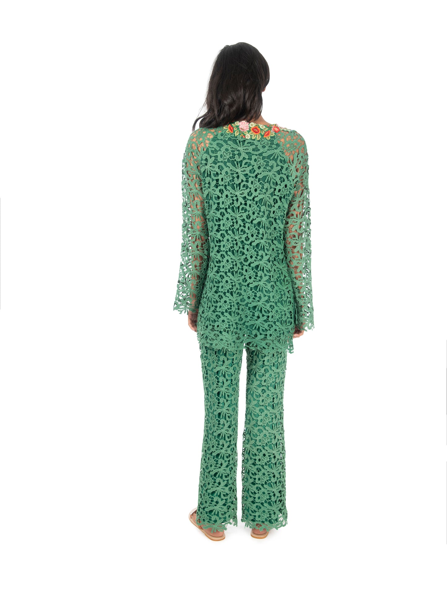 Green Lace Kurti & Pant Set