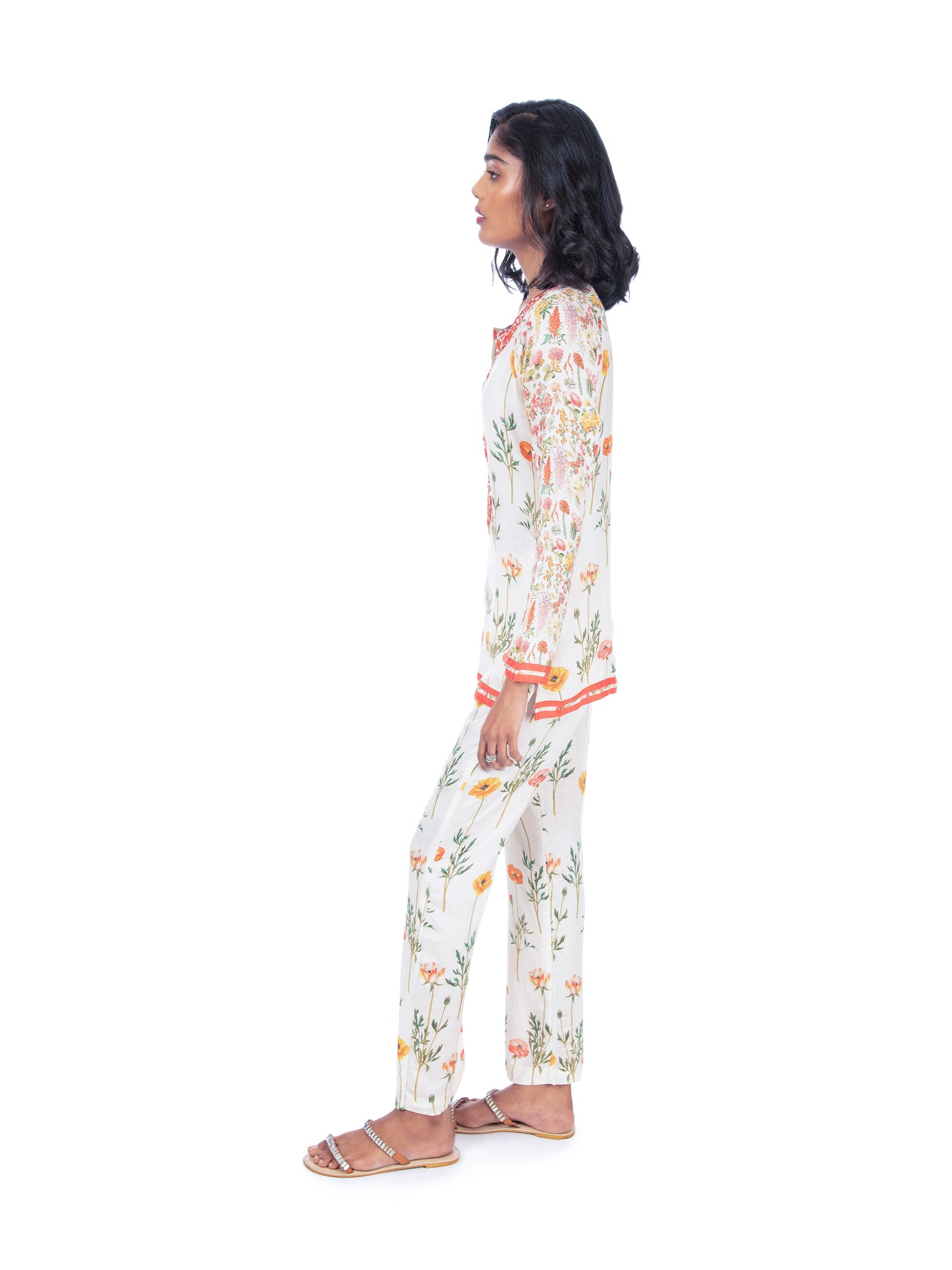 Ivory Printed Kurti & Pant Set