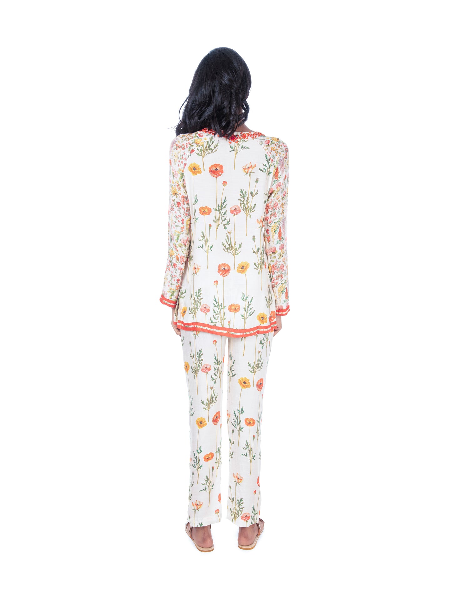 Ivory Printed Kurti & Pant Set