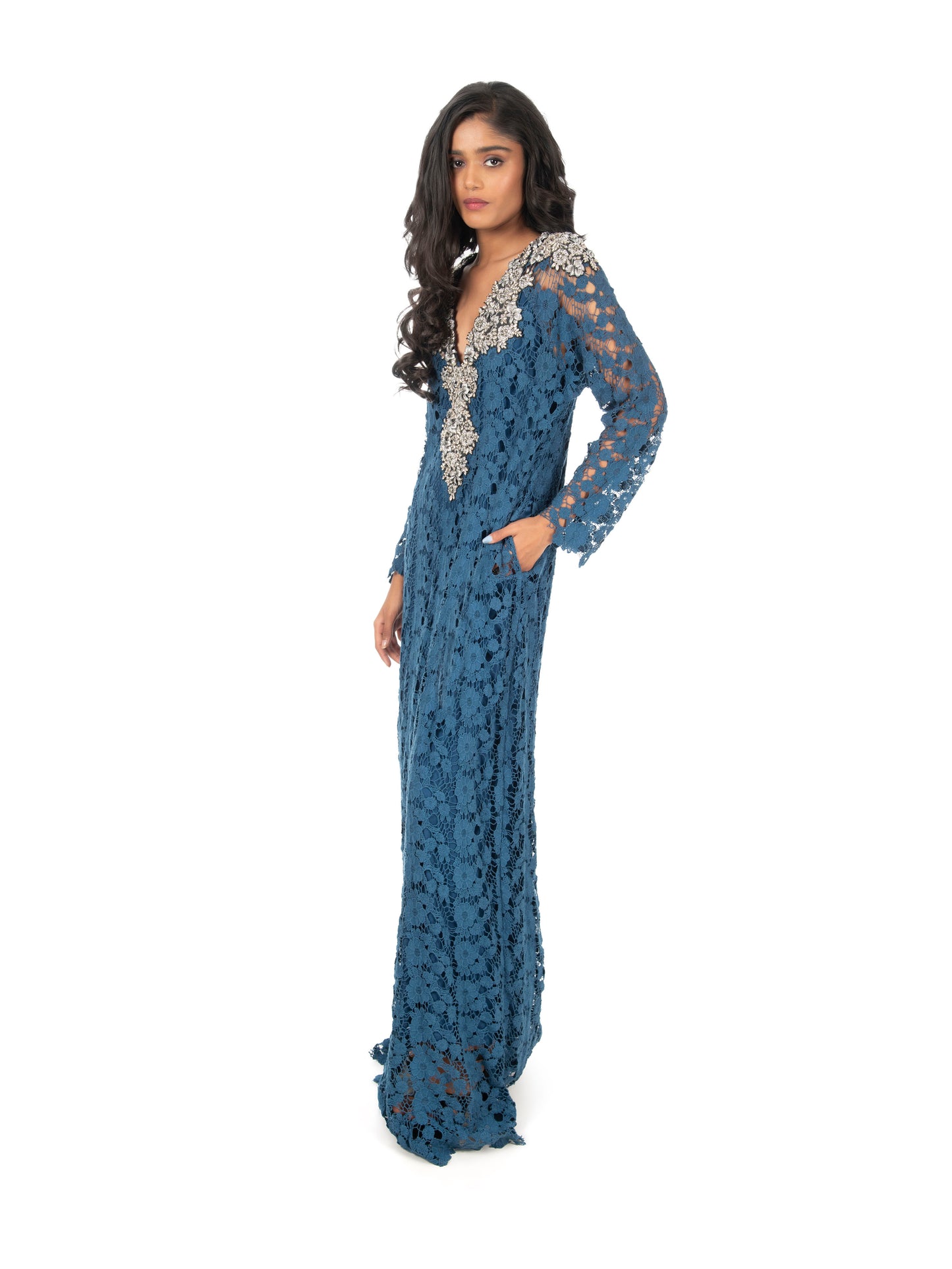 Blue Lace Kaftan