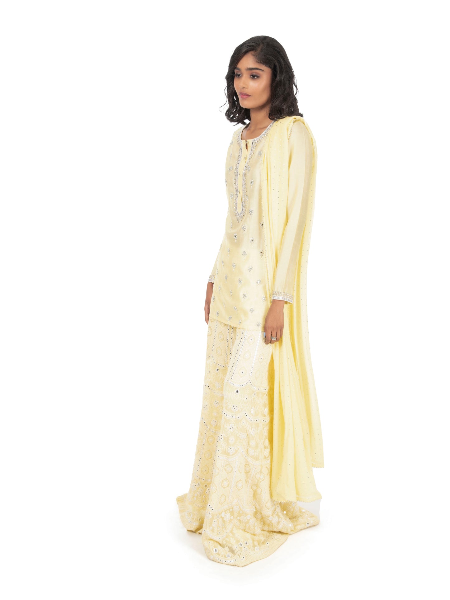 Yellow Sharara Set