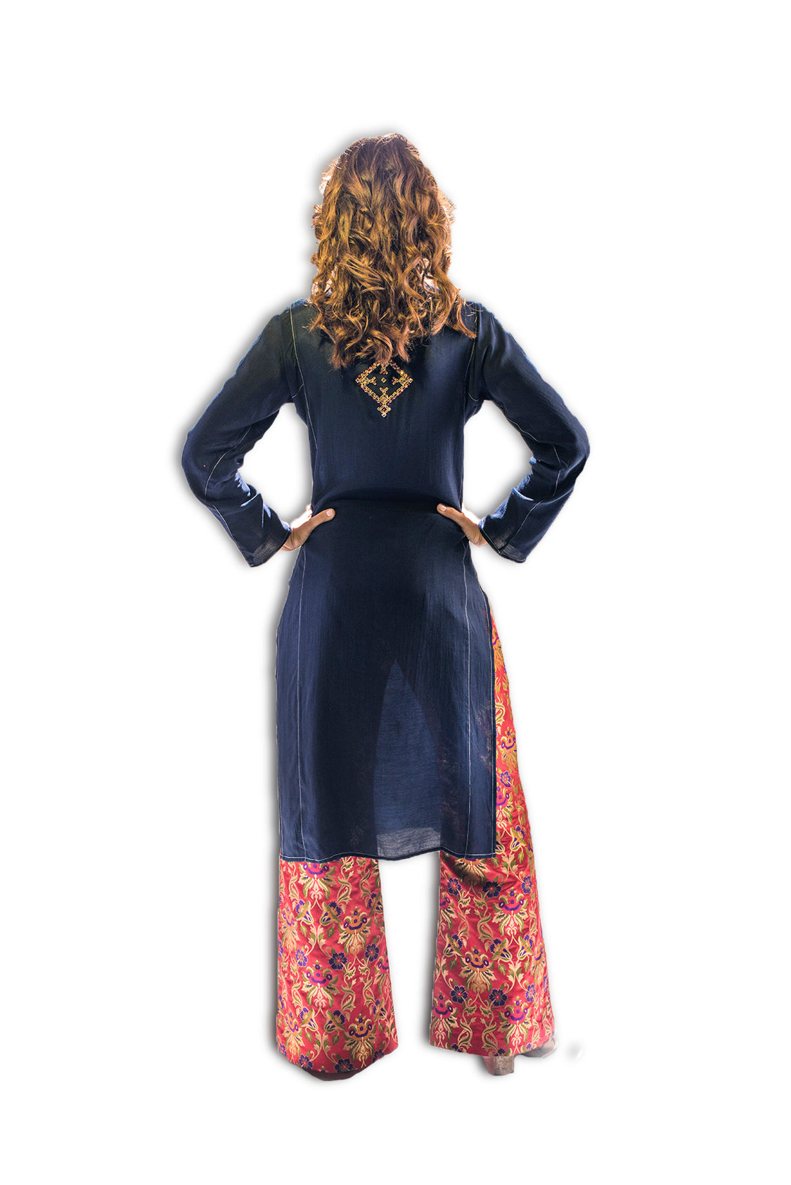Navy Jewelled Kurta