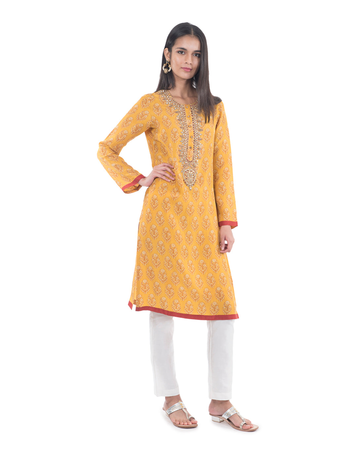 Mustard Floret Kurta