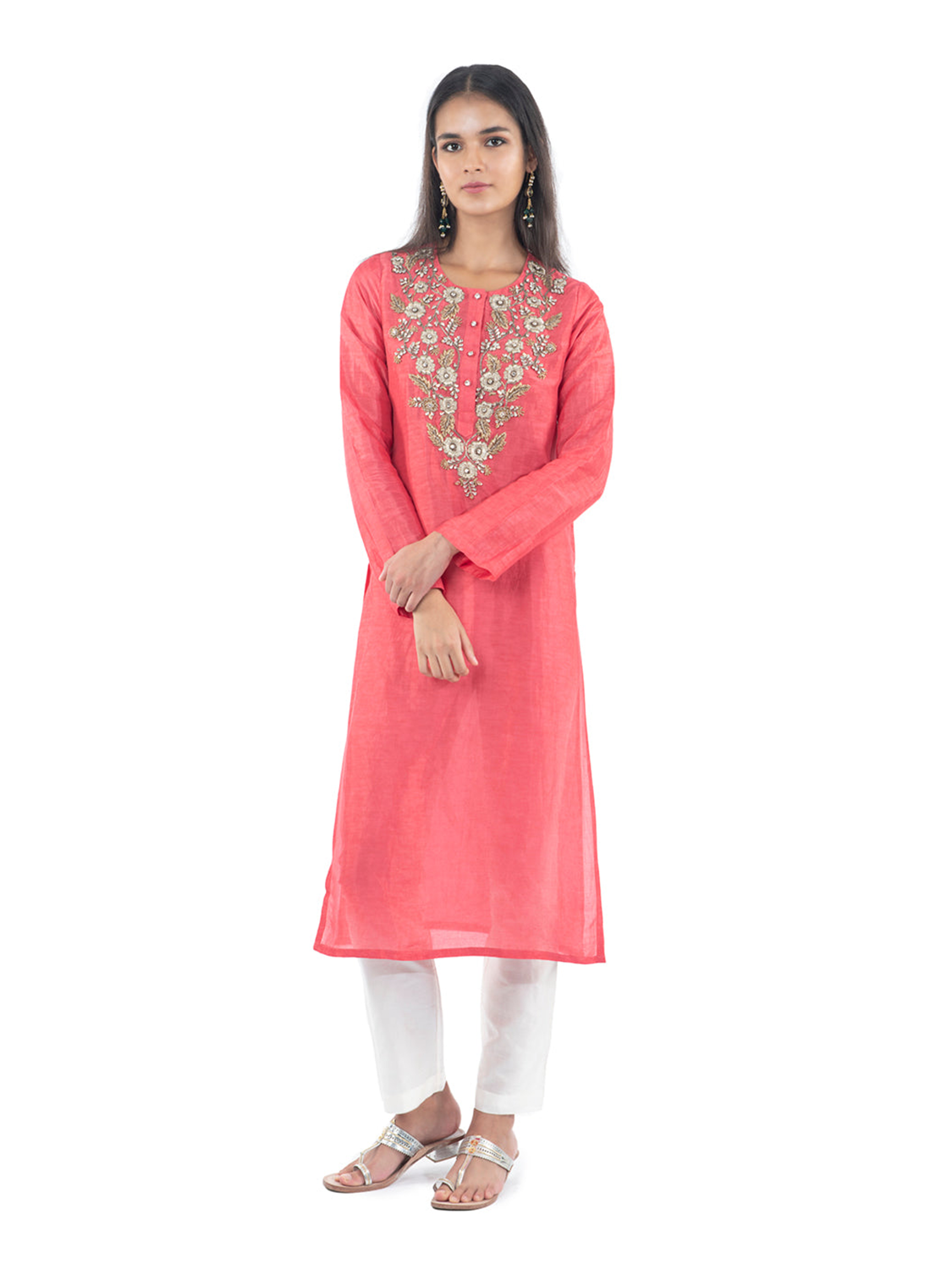 Zardosi Neckline Kurta