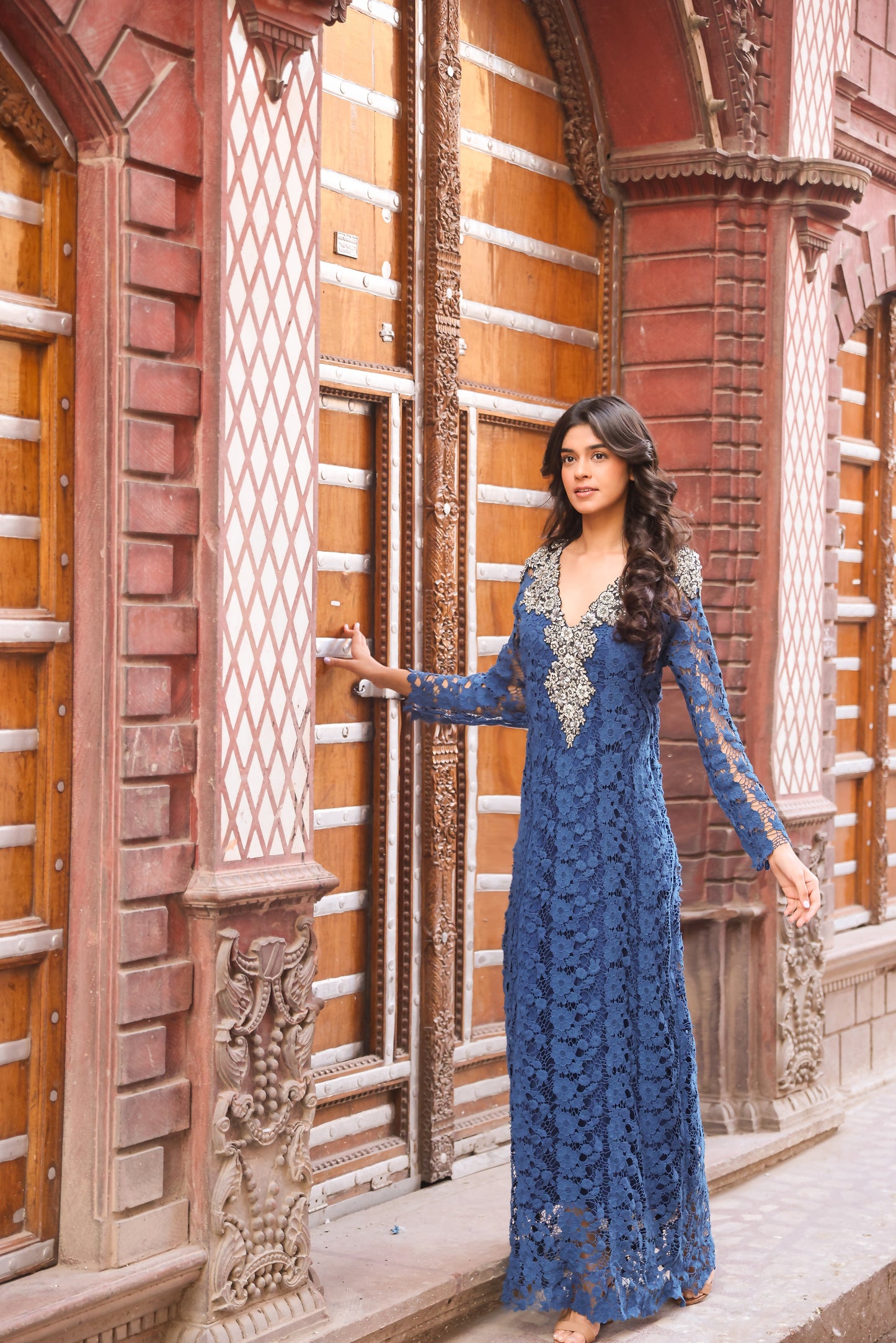 Blue Lace Kaftan