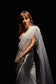 Ivory Pearl Feather Saree