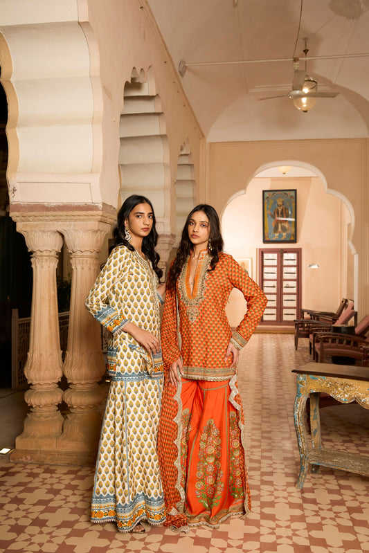 Marigold & Burnt Orange Sharara