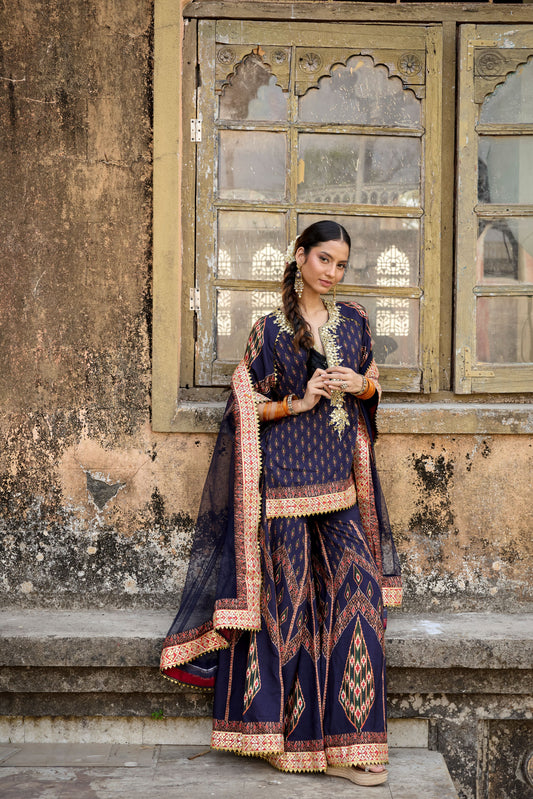 Navy Ikat Sharara