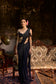 Navy Beaded Saree