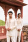 Ivory Mirrorwork Kurta Sets- Menswear