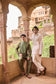 Ivory & Military Yoke Mirrorwork Kurta Sets- Menswear