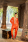 Orange Bandhini Patiala Set