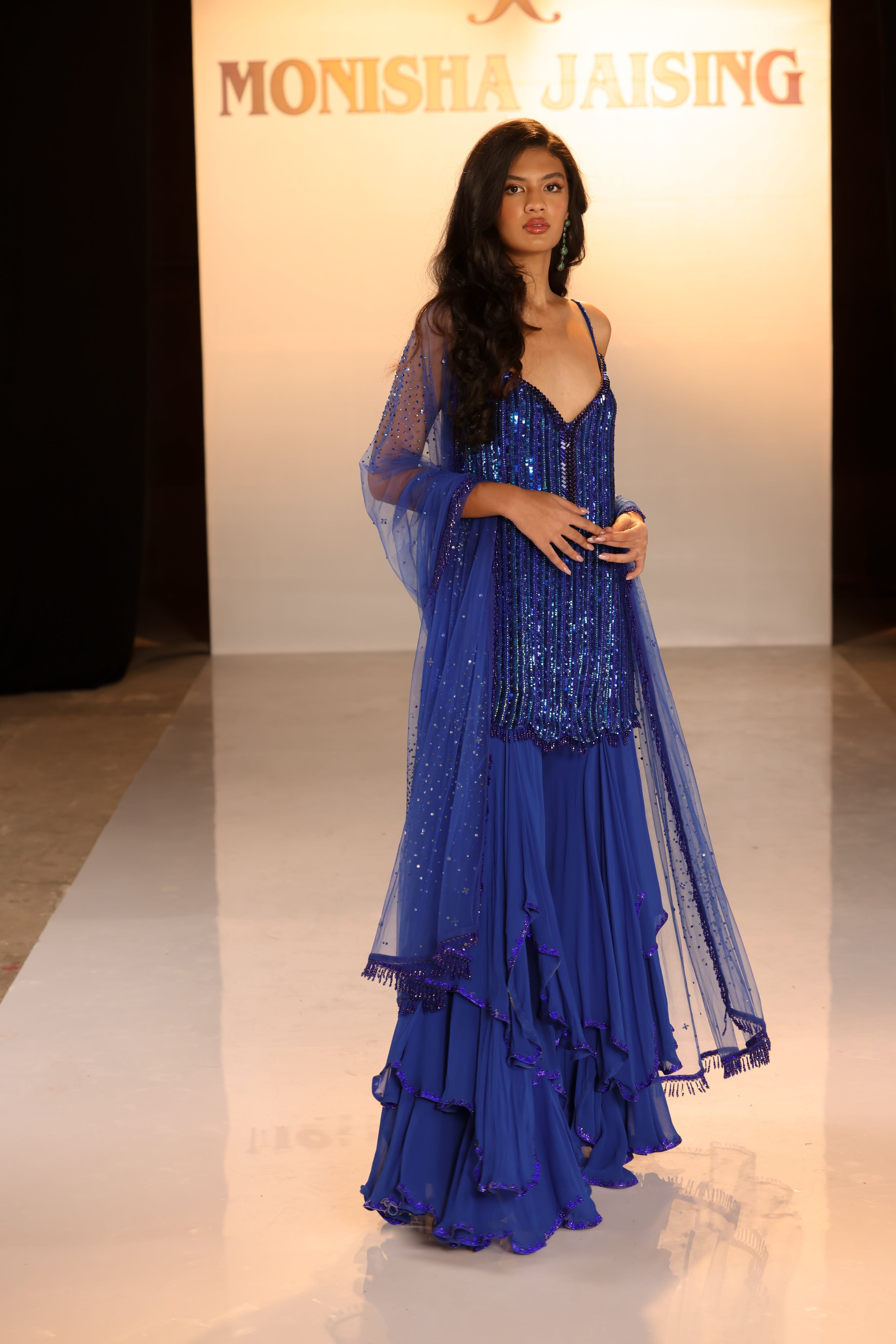 MONISHA JAISING インドシルク100 ワンピースドレス