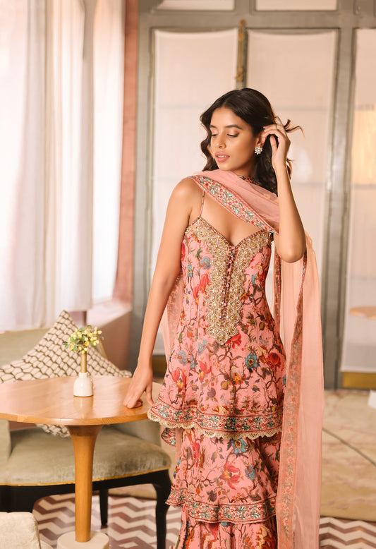 Blush Wild Flower Sharara