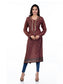 Rust Block Kurta