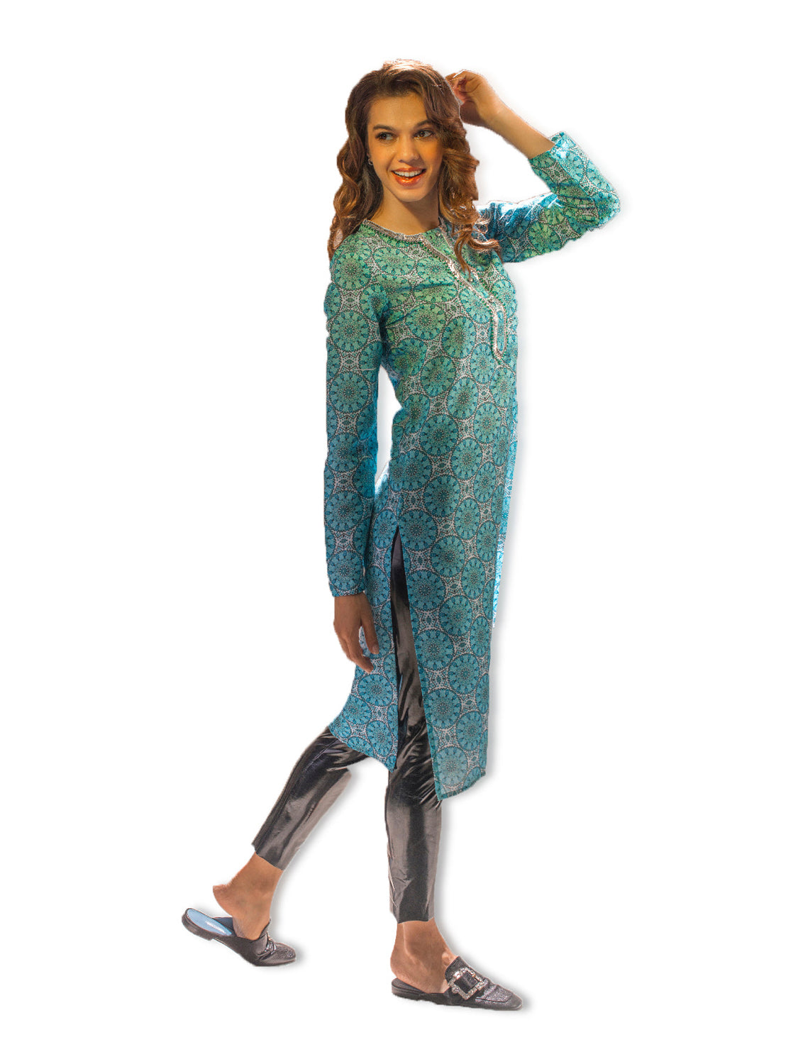 Aqua Crystal Kurta