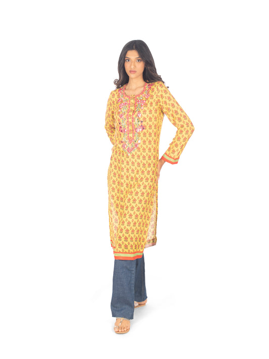 Ochre Mirror Kurta