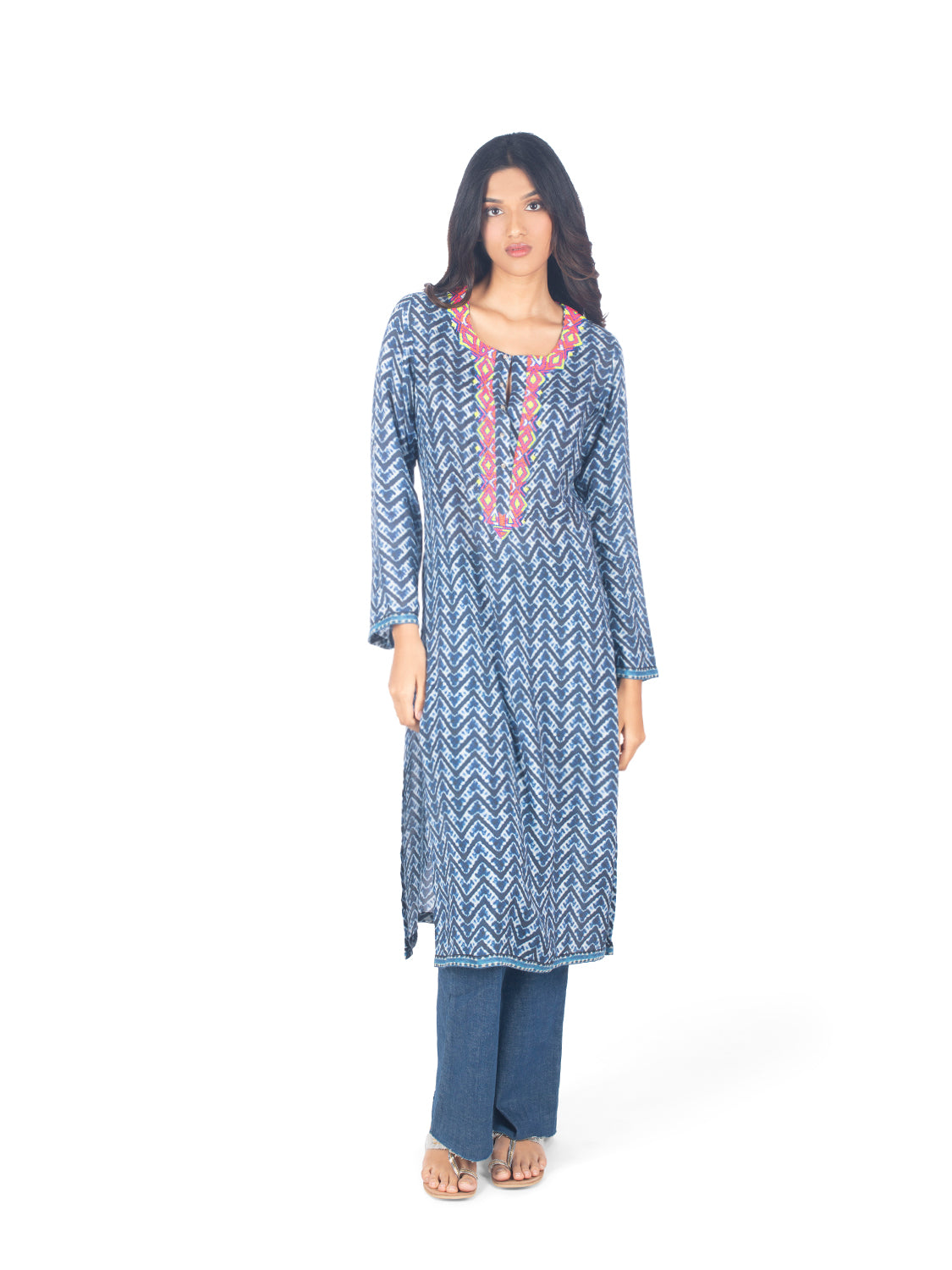 Chevron Shibori Kurta