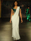 Emanvelle White Draped Lehenga