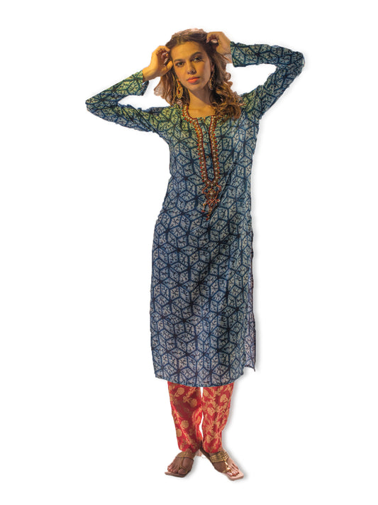 Star Shibori Kurta