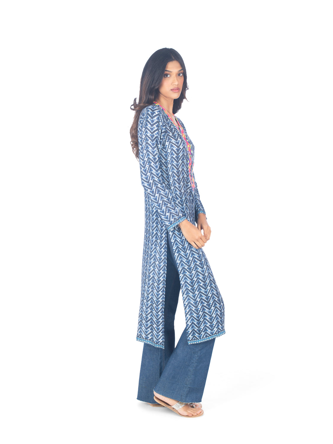 Chevron Shibori Kurta