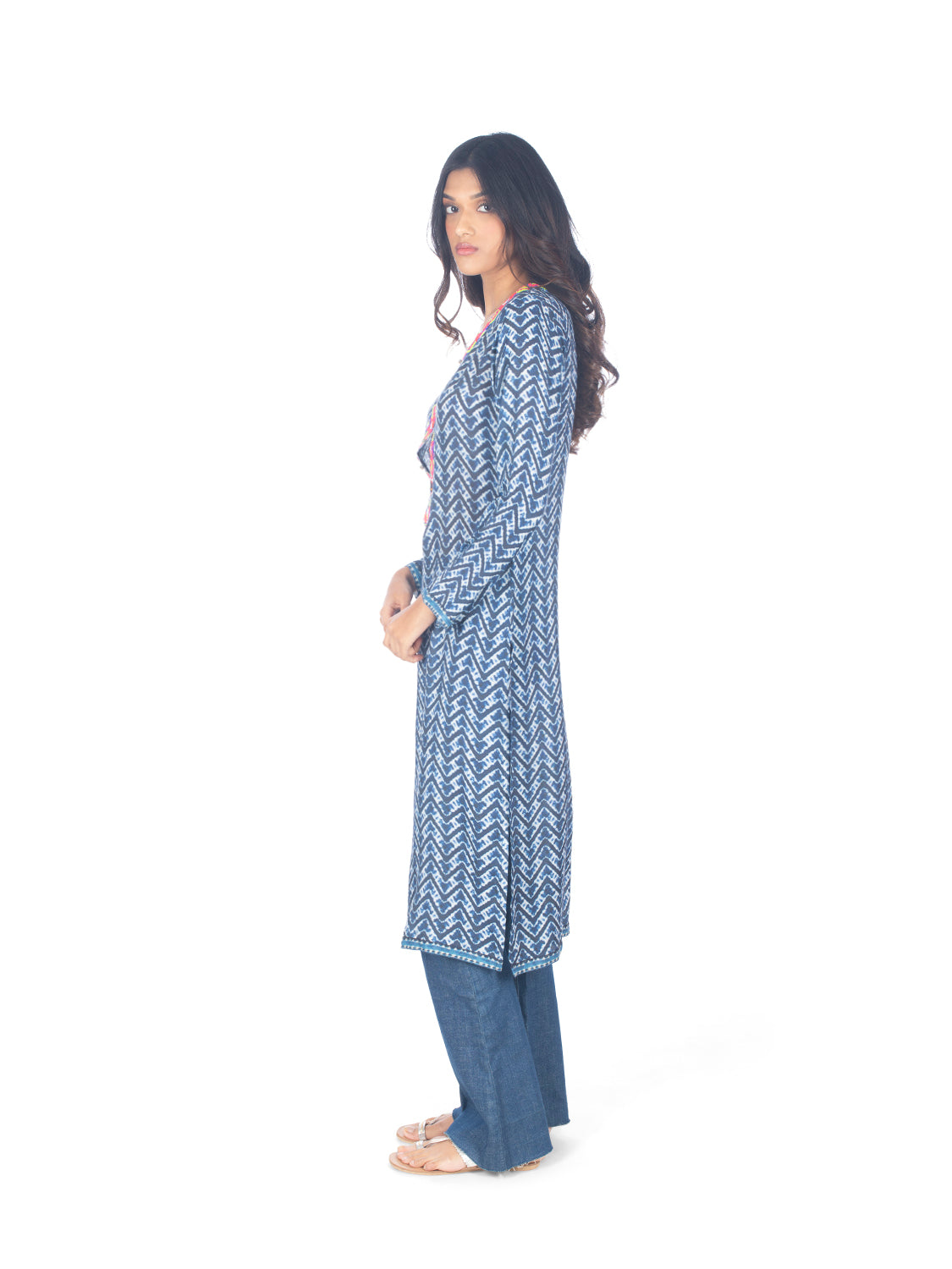 Chevron Shibori Kurta