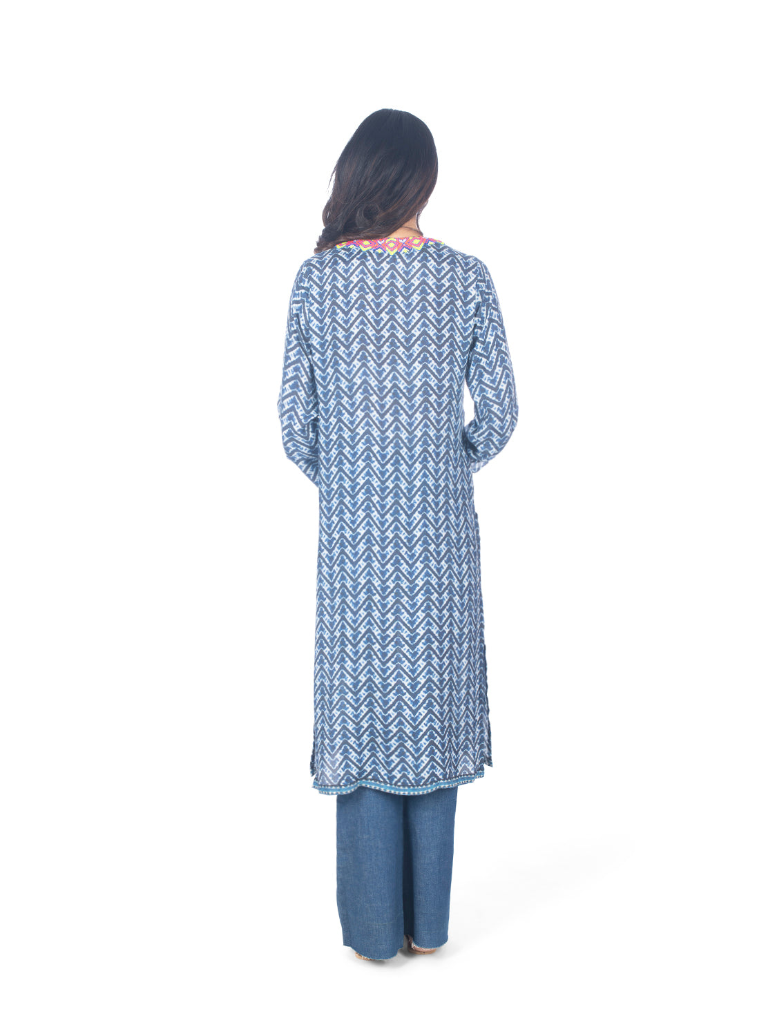 Chevron Shibori Kurta