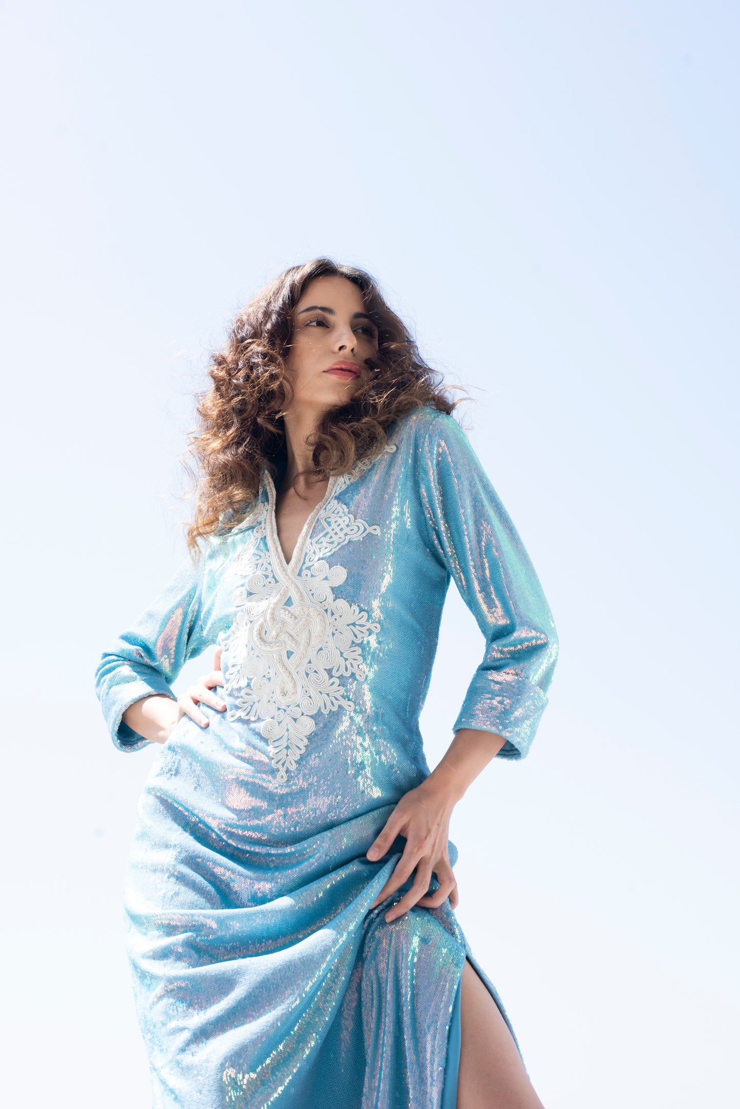 Aqua Glaze Kaftan