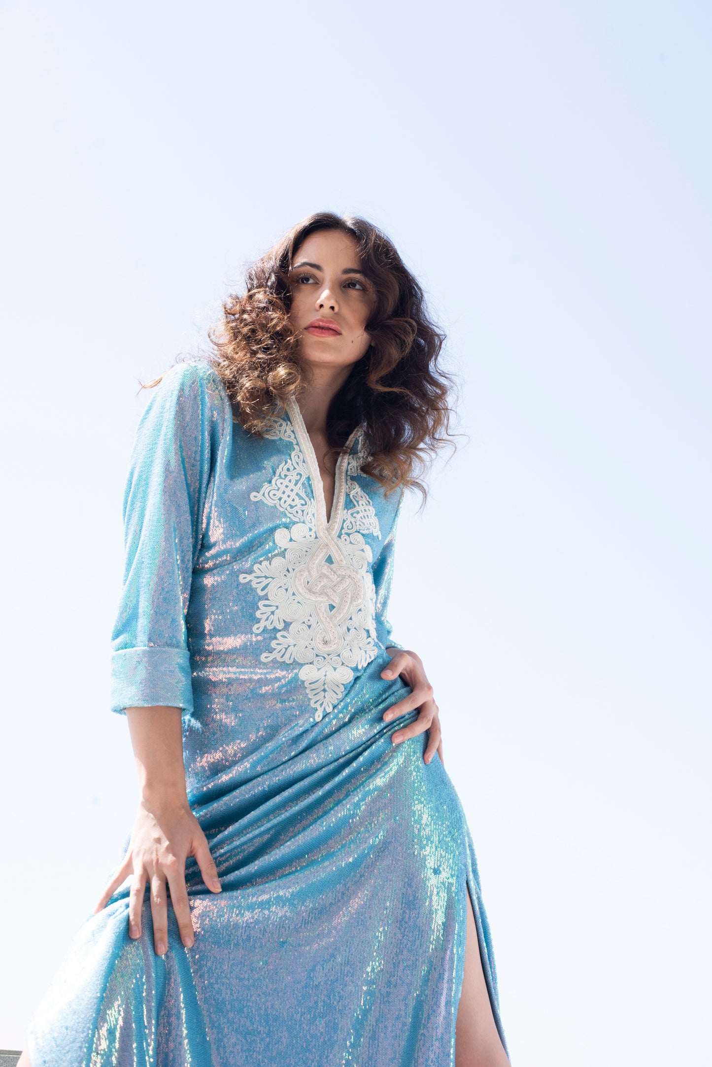 Aqua Glaze Kaftan