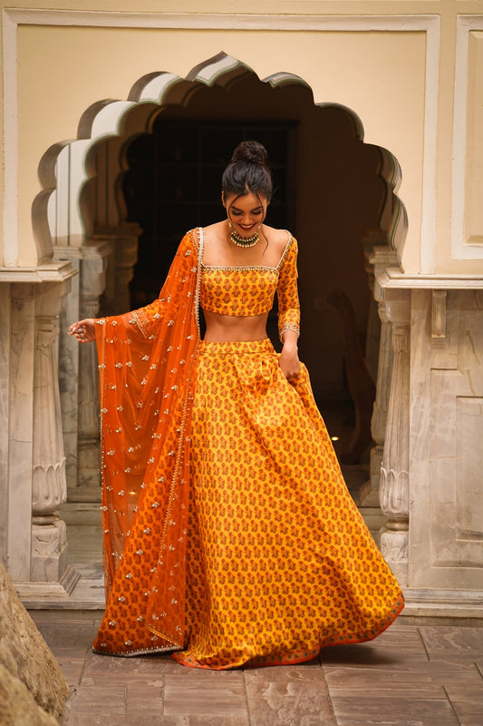 Saffron Lehenga