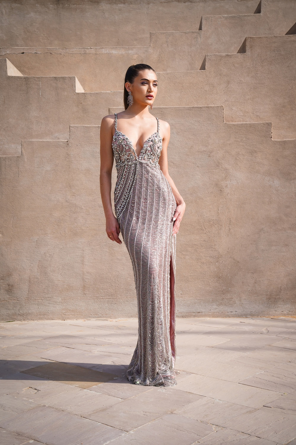 Jewelled Scallipo Gown