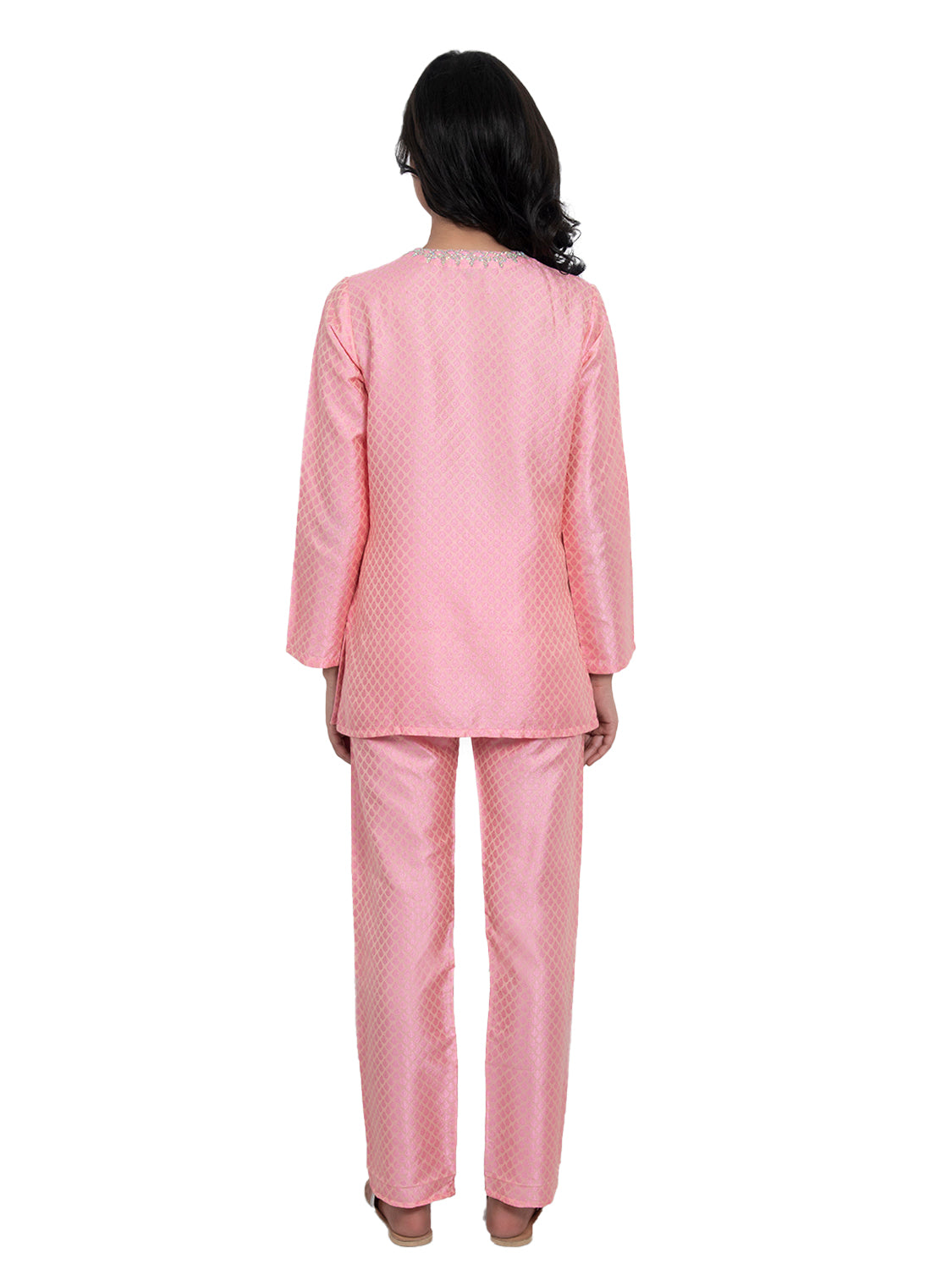 Pink Jacquard Set