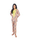 Multi Neon Green Kurti & Pant Set