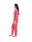 Red Block Printed Kurti & Pant Set