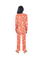 Orange Printed Kurti & Pant Set