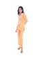 Orange Block Printed Kurti & Pant Set