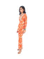 Orange Printed Kurti & Pant Set