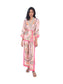 Pink Printed Wrap/Jacket Style Kurti & Pant Set.